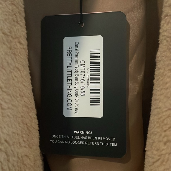 PLT - Camel Teddy Bear Borg Coat NWT - Picture 3 of 5